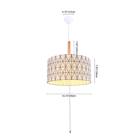 PendantLightia-Modern Diamond Pattern Drum Pendant Lighting-Pendants-Default Title-