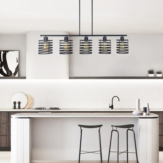 PendantLightia-Modern Linear Cage Pendant Light-Pendants-Default Title-