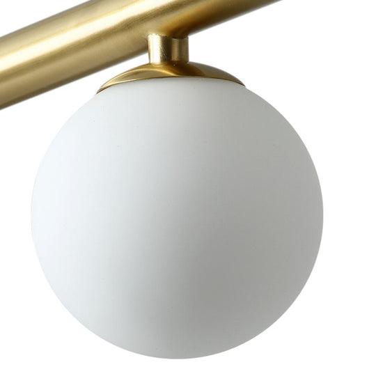 PendantLightia-Modern Minimalist Glass Globe Linear Chandelier-Chandeliers-Brass-