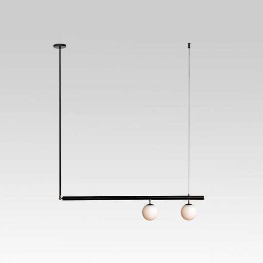 PendantLightia-Modern Minimalist Linear Pendant Lighting-Pendants-2Lt-Black