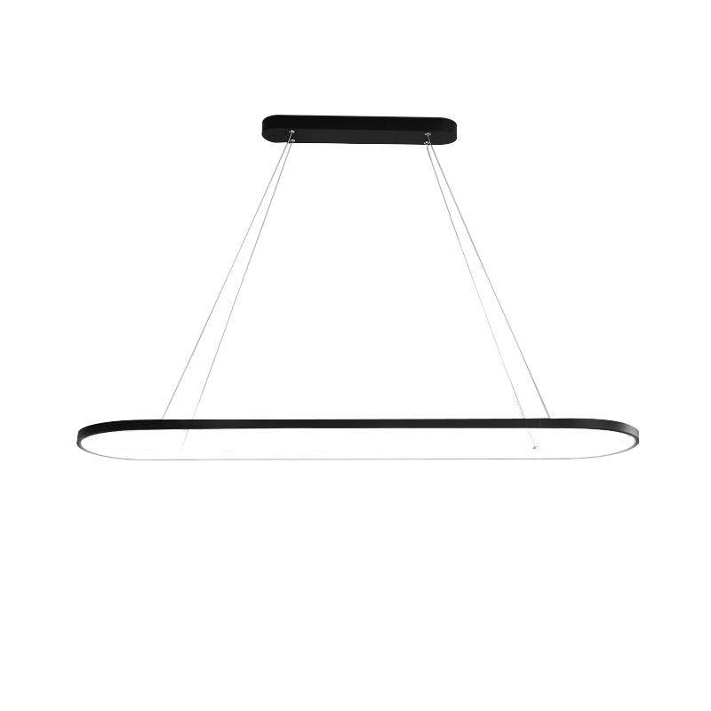 PendantLightia-Modern Minimalist Oval Led Hanging Lights-Pendants-27''-Dimmable with remote control