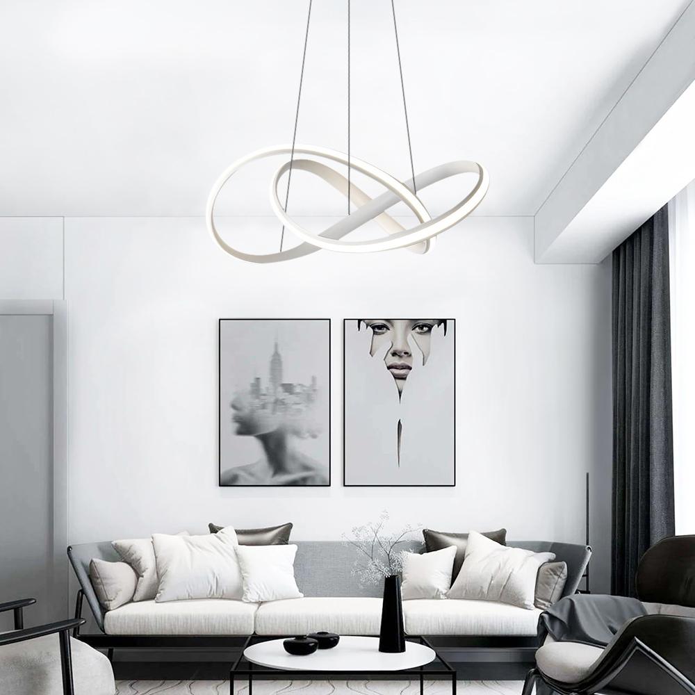 PendantLightia-Modern Twist Design Led Pendant Lights-Pendants-Black-Warm White