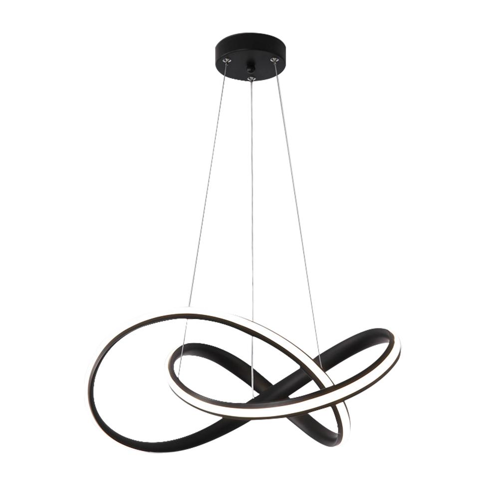 PendantLightia-Modern Twist Design Led Pendant Lights-Pendants-Black-Warm White