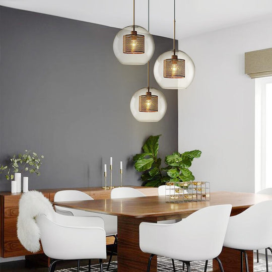 PendantLightia-Single Glass Globe Pendant Light-Pendants-Gold-