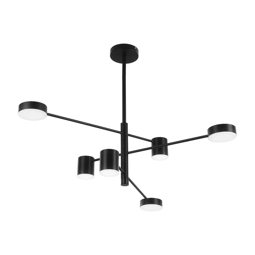 PendantLightia-Sputnik Design Black Modern LED Chandeliers-Chandeliers-6 Lt-