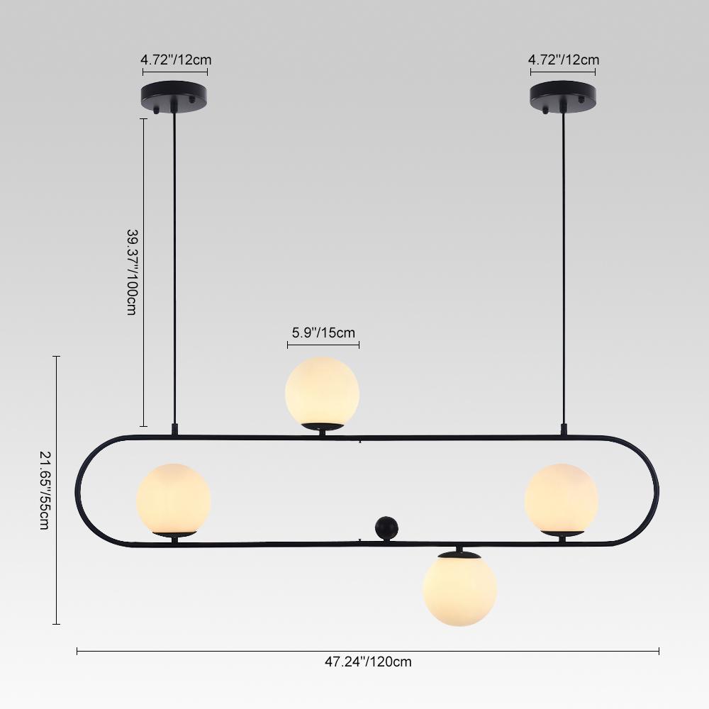 PendantLightia-Unique Oval Ring Linear Pendant Lighting-Pendants-Brass-