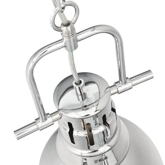 Pendantlightie-1-Light Kitchen Island Metal Dome Pendant-Pendants-Chrome-