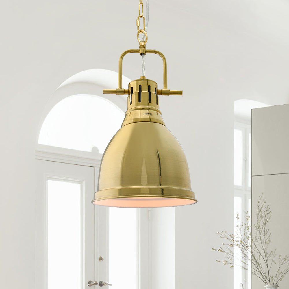 Pendantlightie-1-Light Kitchen Island Metal Dome Pendant-Pendants-Gold-