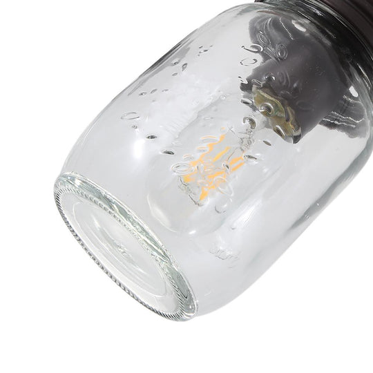 PendantLightie-5-Light Cluster Mason Jar Pendant Light-Pendants--