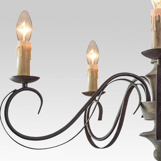 Pendantlightie-Antiqued 5-Light Candle Chandelier-Chandeliers--
