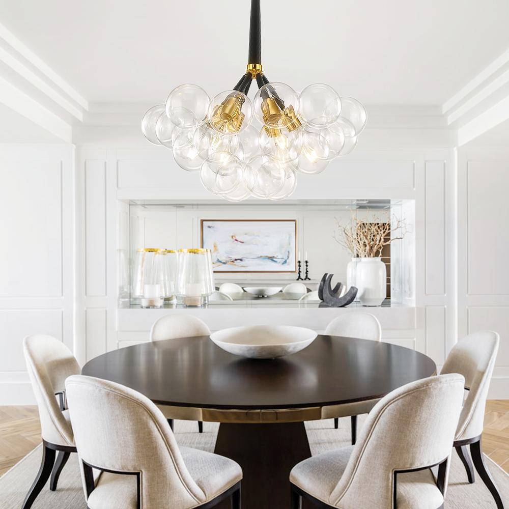 Contemporary Clear Glass Cluster Bubble Chandelier | Ball Bubble ...