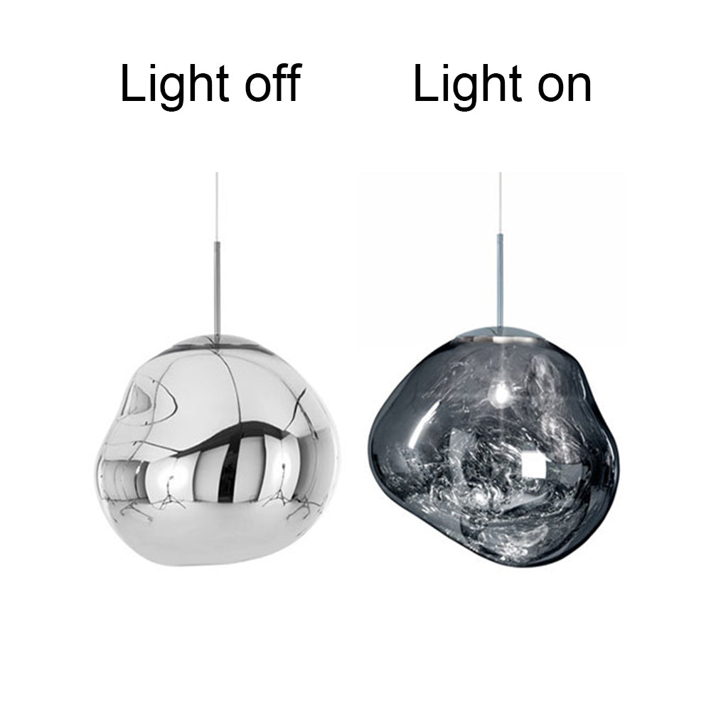 Pendantlightie-Contemporary Irregular Melt Single Pendant Lights-Pendants-11 Inches-Grey