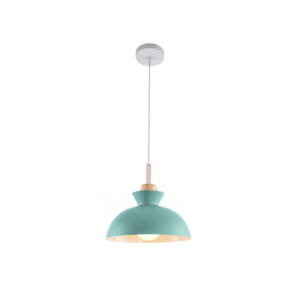 Pendantlightie-Contemporary Single Pendant Dome Light for Breakfast Bar-Pendants-Cyan-