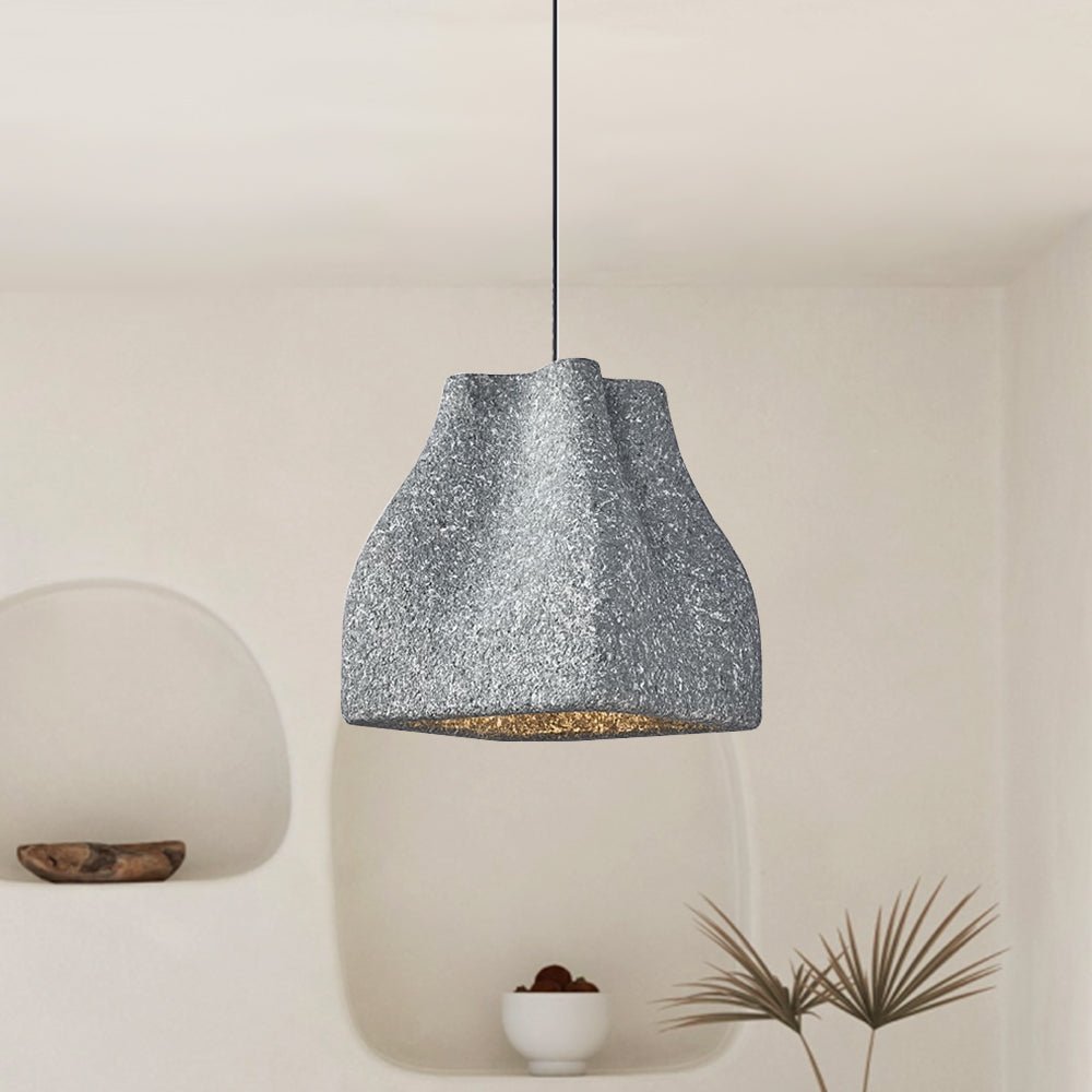 Pendantlightie-Creative 1-Light Speckled Wabi Sabi Handmade Pendant Light-Pendants-Gray-