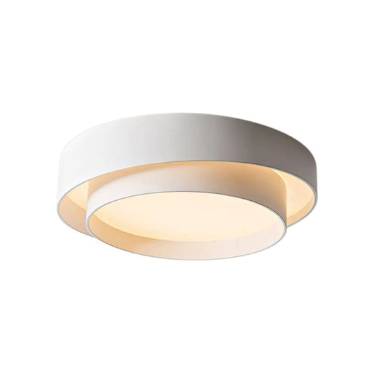 Pendantlightie-Creative Concentric Circle Led Ceiling Light-Flush Mount-Cool White Light-White