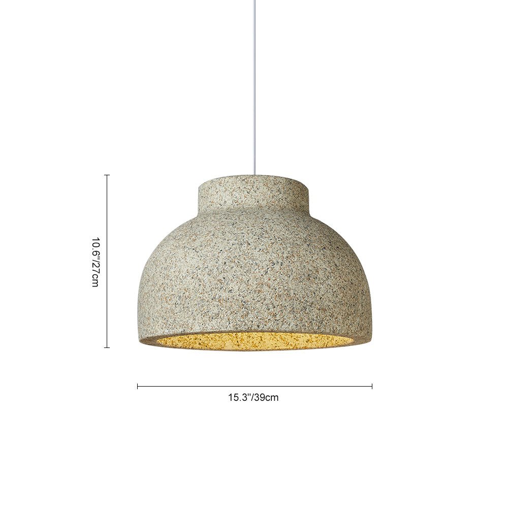 Pendantlightie-Handmade 1-Light Speckled Wabi Sabi Dome Pendant-Pendants-Dark Gray-