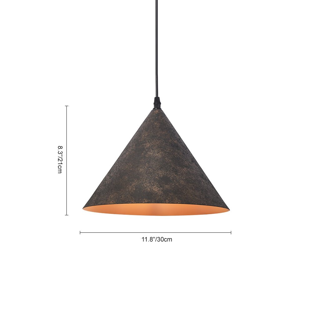 Pendantlightie-Industrial 1-Light Tapered Shape Cone Pendant Light-Pendants-Black-