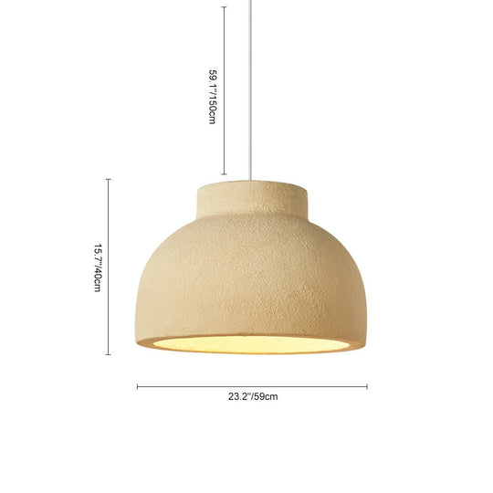 Pendantlightie-Japanese Style 1-Light Wabi Sabi Dome Pendant For Dining Table-Pendants-Small-Green