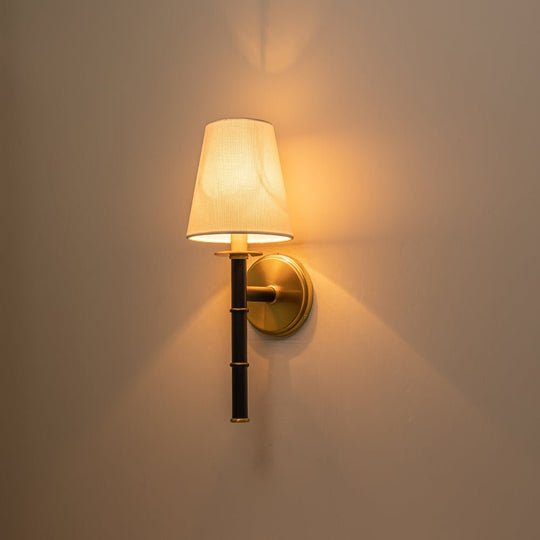 Pendantlightie-Mid-Century 1-Light Armed Wall Light With Cone Shaded-Wall Light--