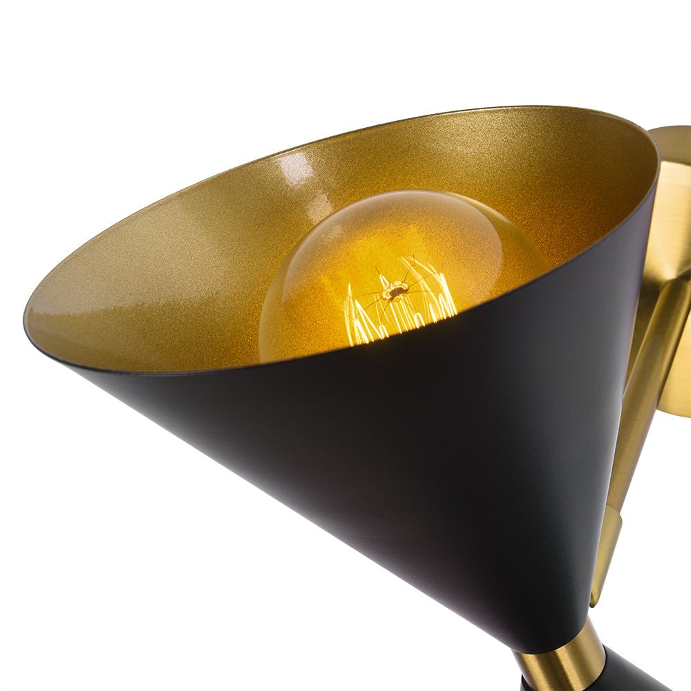 Pendantlightie-Mid-Century 2-Light Up And Down Double Cone Armed Wall Sconce-Wall Light--