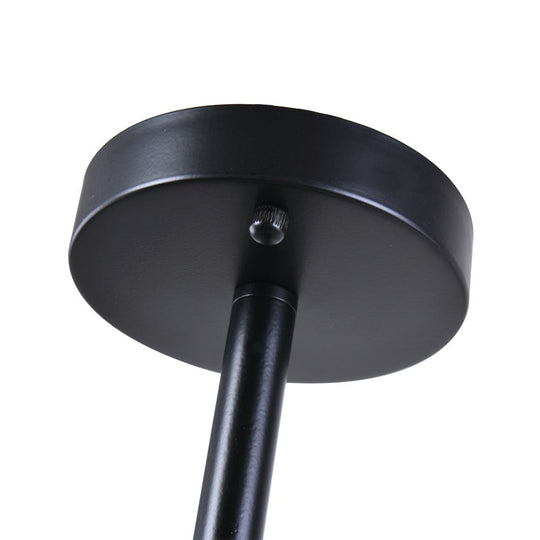 Pendantlightie-Mid-Century 6-Light Sputnik Semi Flush Ceiling Light For Living Room-Semi Flush Mount-Nickel-