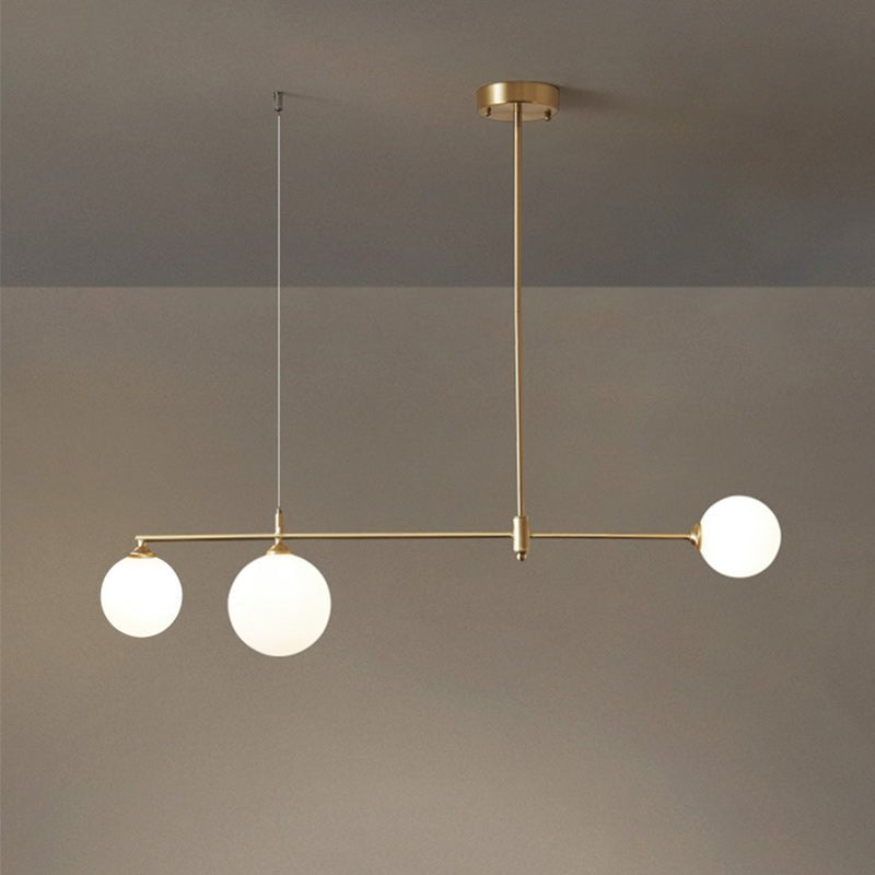 Pendantlightie-Mid-Century Modern 3-Light Kitchen Island Globe Linear Pendant Light-Pendants--