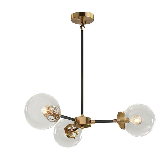 PendantLightie-Mid-Century Modern Glass Globe Sputnik Light-Chandeliers-3Lt-
