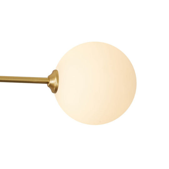 Pendantlightie-Mid-Century Sputnik 6-Light Glass Globe Linear Semi Flush Mount-Semi Flush Mount--