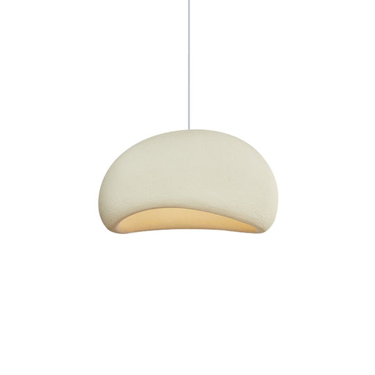 Pendantlightie-Minimalist 1-Light Oval Wabi Sabi Handmade Pendant Light-Pendants-Gray-15.7 in (40 cm)