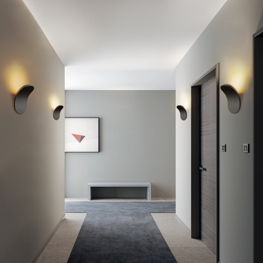 Pendantlightie-Minimalist Curved Led Wall Sconce Bedside-Wall Light-White-3000K