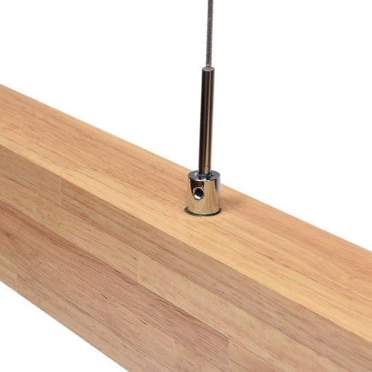 Pendantlightie-Minimalist Dimmable Linear Led Pendant With Wood Accents-Pendants--