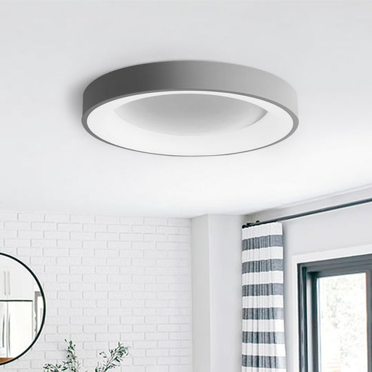Pendantlightie-Minimalist Round Led Ceiling Light For Bedroom Living Room-Flush Mount-Cool White Light-