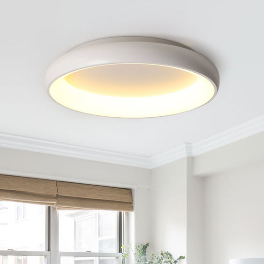 Pendantlightie-Minimalist Simple Round Led Ceiling Light-Flush Mount-Warm White Light-