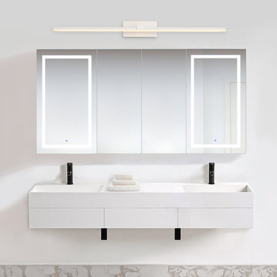 Pendantlightie-Minimalist Ultra Thin Led Bath Bar Bathroom Vanity Light Warm Light-Wall Light-White-31.7 in (80.5 cm)