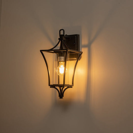Pendantlightie-Modern 1-Light Black Light Sensor Outdoor Wall Light-Outdoor Wall Light--