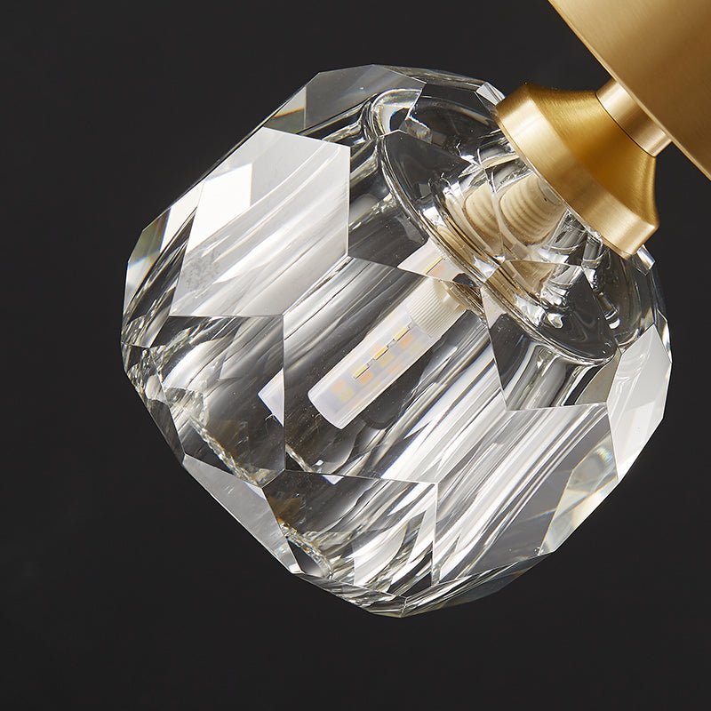 Pendantlightie-Modern 1-Light Small Single Crystal Semi Flush Mount-Semi Flush Mount--