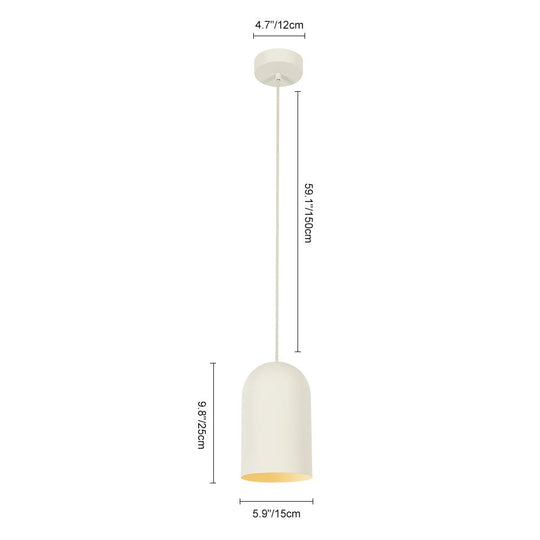 Pendantlightie-Modern 1-Light Texture Chalk Cylinder Bottle Dome Pendant Light-Pendants-White-