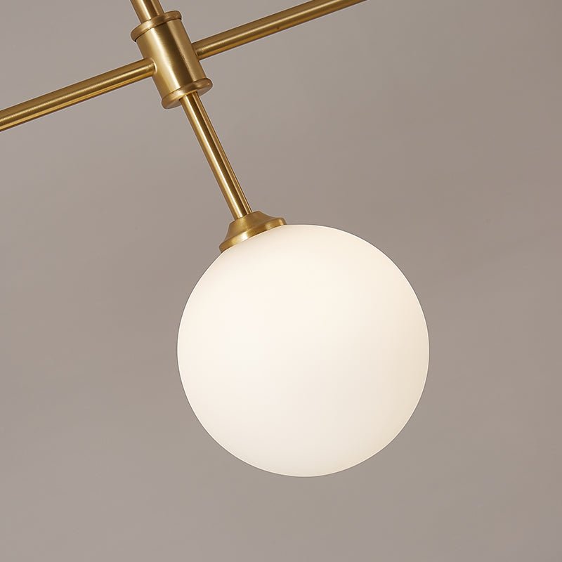 Pendantlightie-Modern 4-Light Kitchen Island Globe Linear Pendant Light-Pendants--
