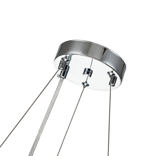 Pendantlightie-Modern 6-Light Drum Round Glass Crystal Chandelier-Chandeliers--