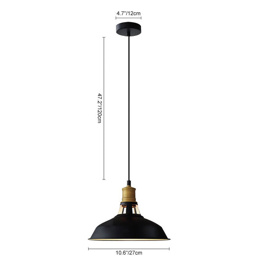 Pendantlightie-Modern Black Single Dome Light-Pendants--