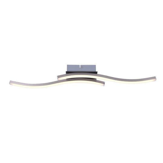 Pendantlightie-Modern Curved Led Semi Flush Mount-Semi Flush Mount-Nickel-3Lt
