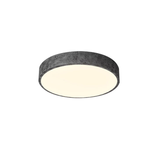Pendantlightie-Modern Dimmable Led Resin Round Flush Mount Ceiling Light-Flush Mount-15.7 in (40 cm)-Black