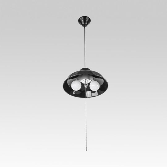 Pendantlightie-Modern Industrial 3-Light Dome Pendant Light-Pendants-Black-