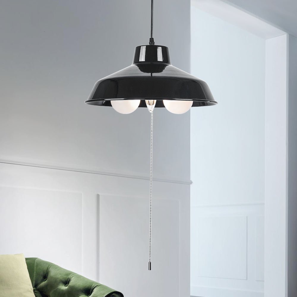 Pendantlightie-Modern Industrial 3-Light Dome Pendant Light-Pendants-Black-