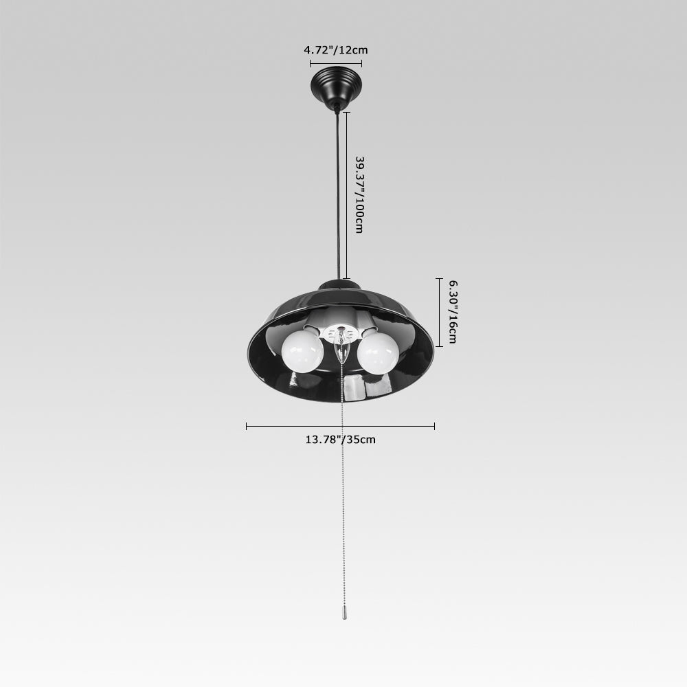 Pendantlightie-Modern Industrial 3-Light Dome Pendant Light-Pendants-White-