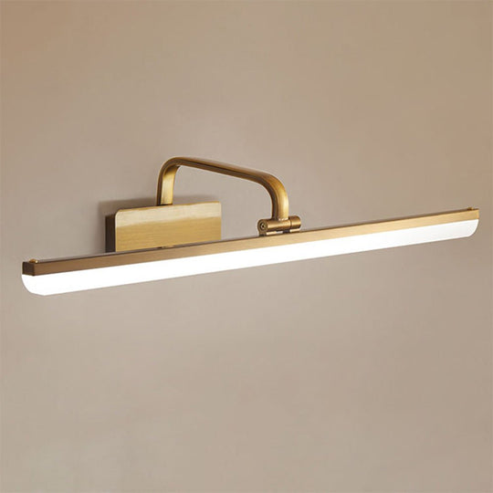 Pendantlightie-Modern Led Bath Bar Armed Bathroom Vanity Light In Gold-Wall Light-15.7 in (40 cm)-6000K