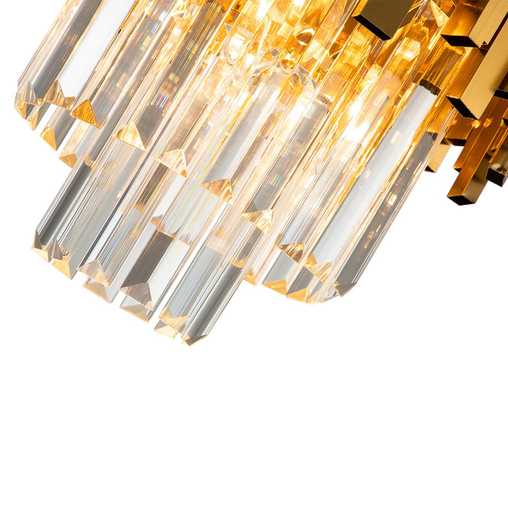 Pendantlightie-Modern Luxury 3-Light Gold Glass Crystal Chandelier For Dining Room-Chandeliers--