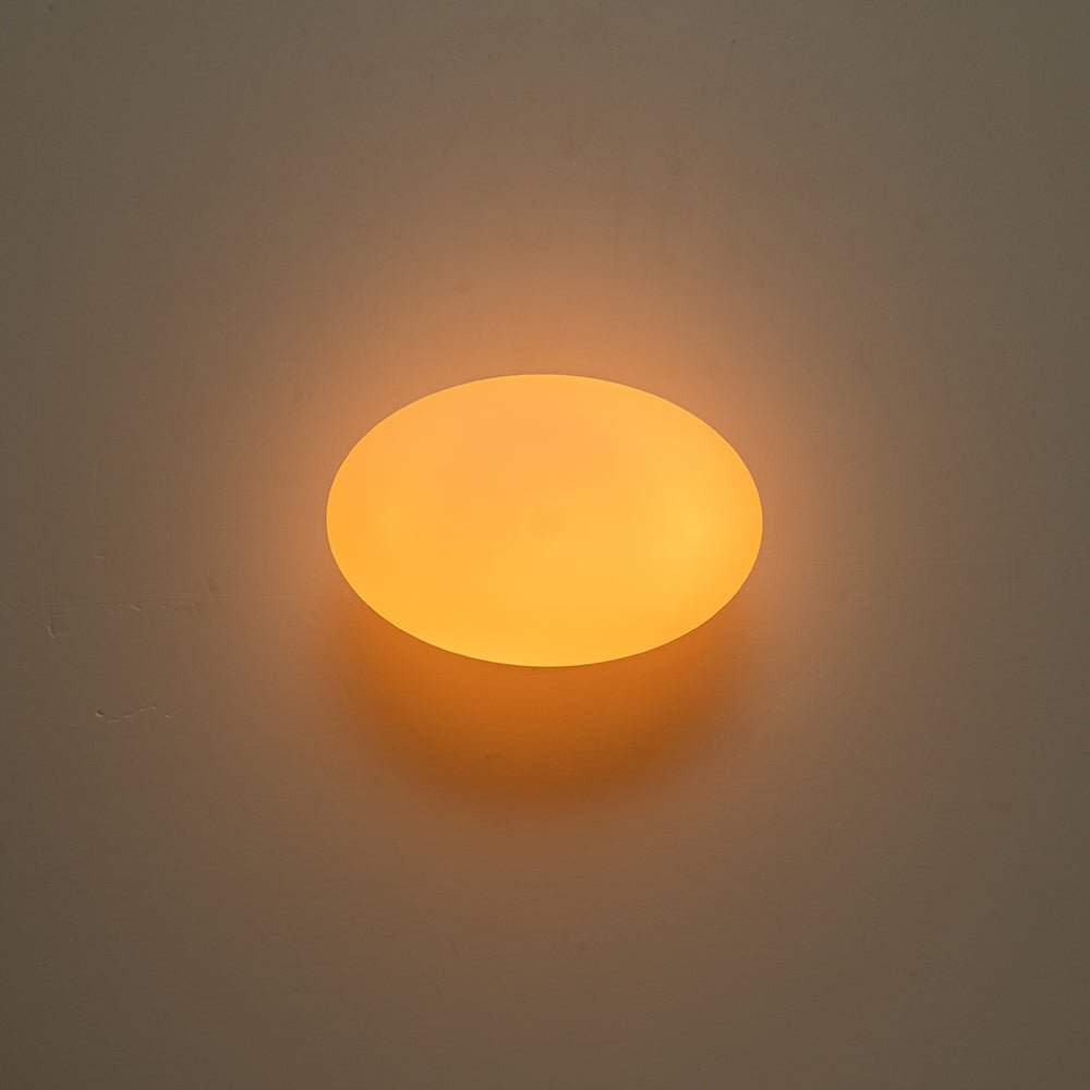 Pendantlightie-Modern Mid-Century 1-Light Etched Glass Ellipse Wall Sconce-Wall Light-Brass-