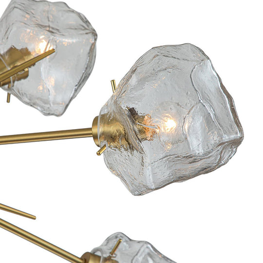 Pendantlightie-Modern Mid-Century 12-Light Ice Shaded Sputnik Chandelier-Chandeliers--