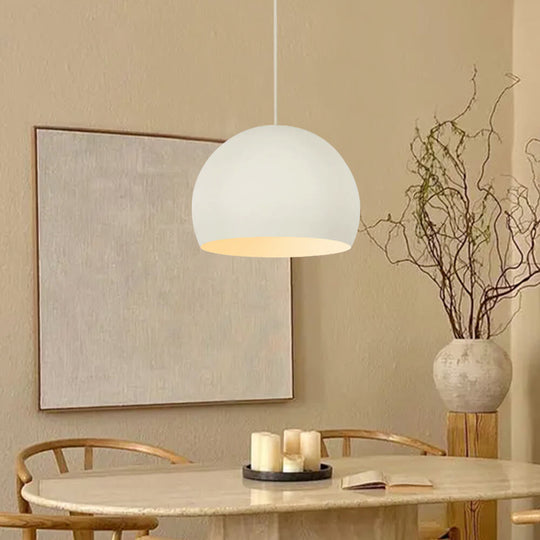 Pendantlightie-Modern Minimalist 1-Light Texture Chalk Round Pendant Light-Pendants-White-